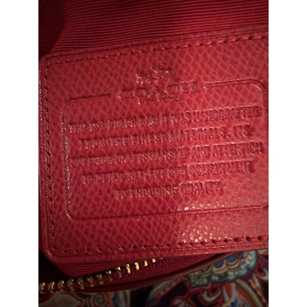 Coach North South Crossbody Bag-Red w/ Adjustable Strap Gold Hardware.Excellent! - Picture 9 of 16